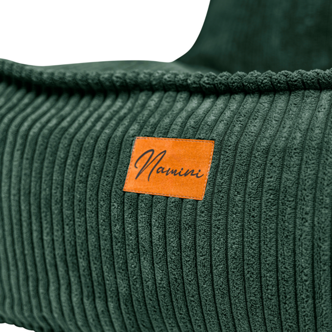 Kindersitzsack Corduroy Grün – handgefertigt, bequem und sicher