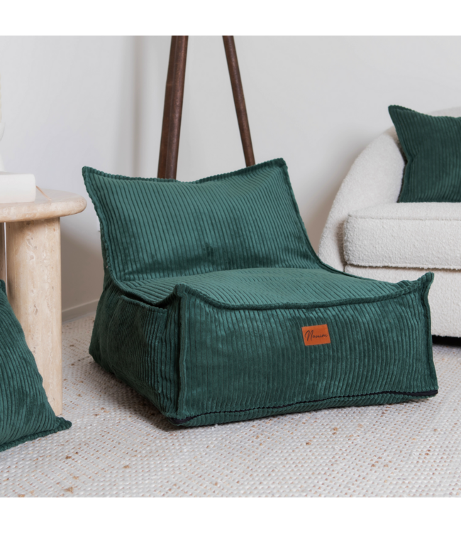 Kinderzitzak corduroy groen – handgemaakt, comfortabel en veilig