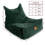 Kids beanbag corduroy  green  – handmade, comfortable and safe