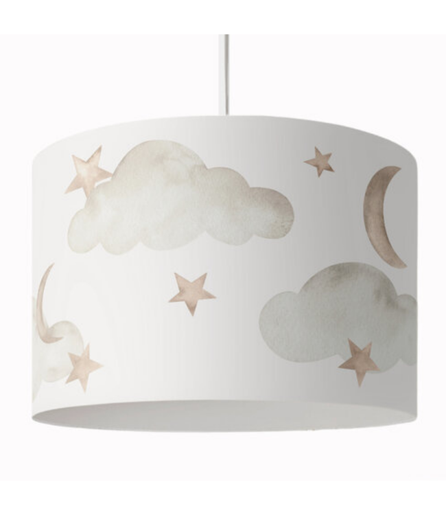 Hanglamp wolken, sterren en maan – Sfeervolle kinderlamp voor baby- en kinderkamer