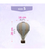 Decoratieve luchtballon maat S beige/lichtblauw – Handgemaakt accessoire van Super Balloon