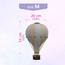 Decoratieve luchtballon maat M beige/lichtblauw – Handgemaakt accessoire van Super Balloon