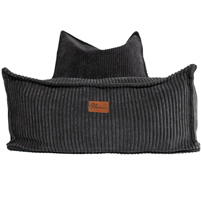 Kindersitzsack Corduroy Dunkelgrau – handgefertigt, bequem und sicher