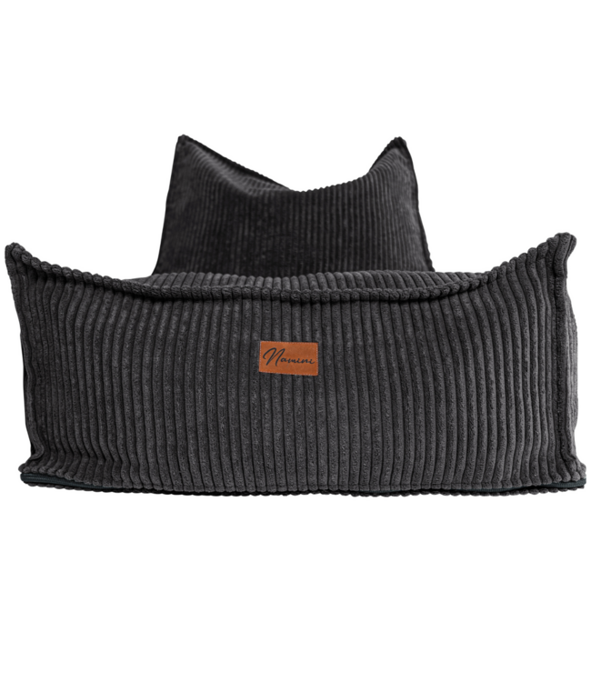 Kinderzitzak corduroy donker grijs – handgemaakt, comfortabel en veilig