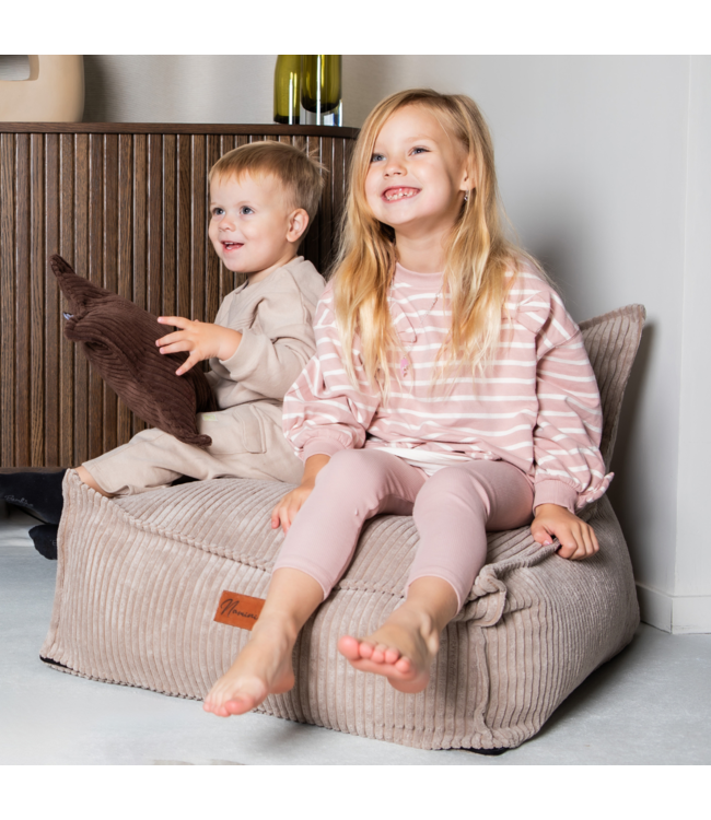 Zitzak in corduroy stof | Donker beige | Comfortabel en stijlvol