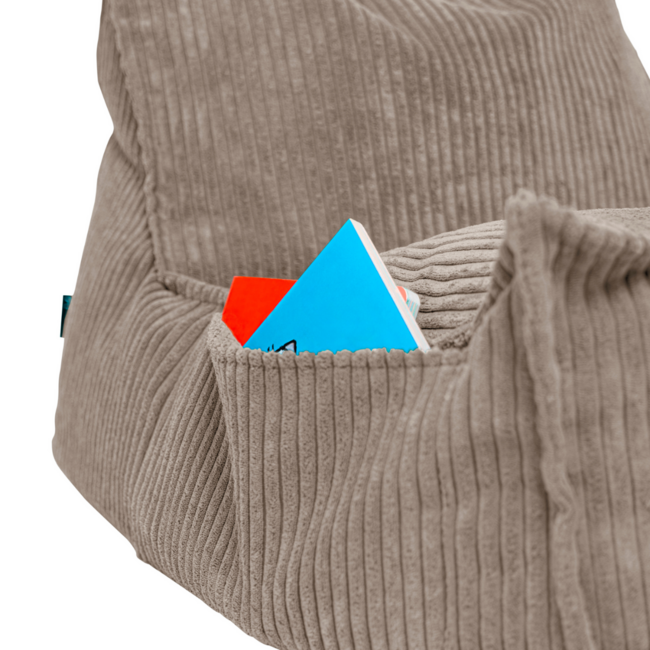 Sitzsack aus Cordstoff | Dunkelbeige | Bequem und stilvoll