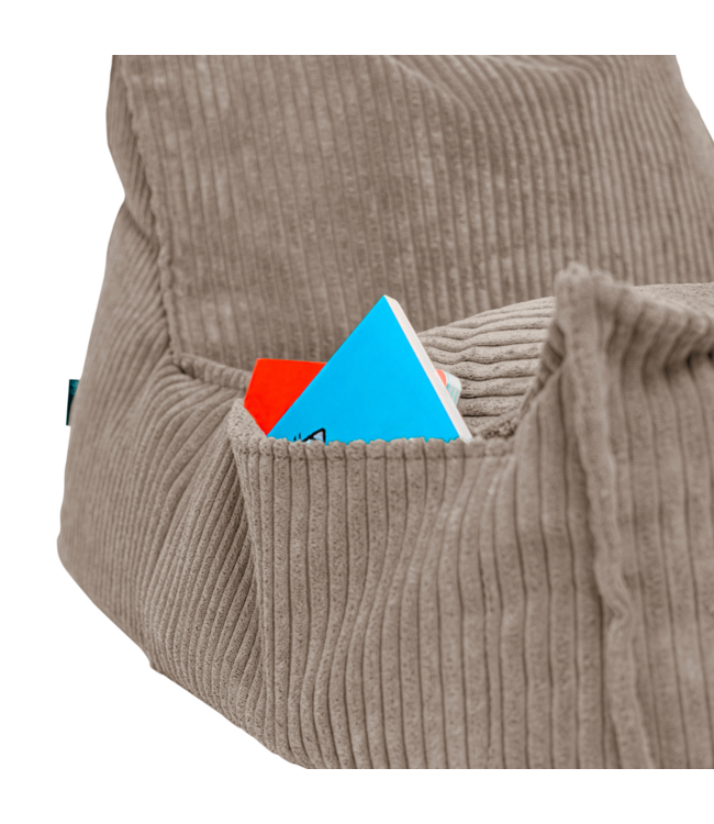 Zitzak in corduroy stof | Donker beige | Comfortabel en stijlvol