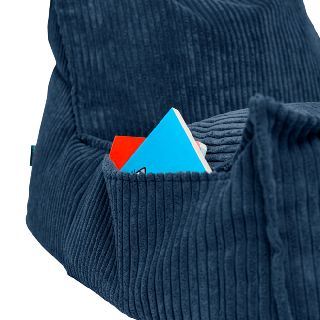 Kinderzitzak corduroy blauw– handgemaakt, comfortabel en veilig