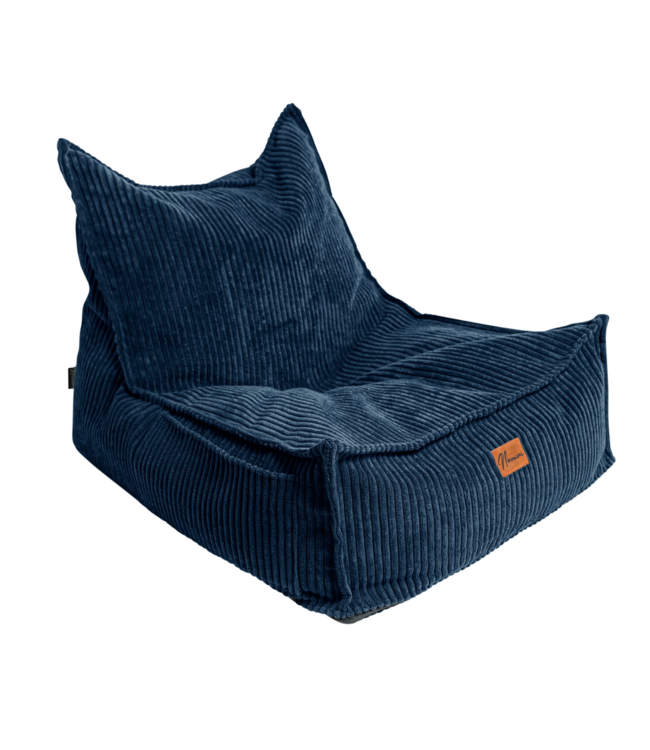 Kinderzitzak corduroy blauw– handgemaakt, comfortabel en veilig