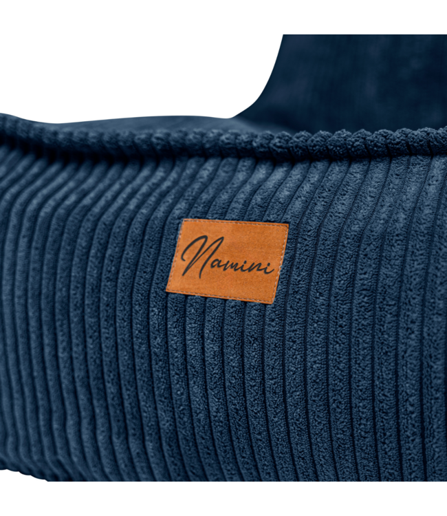 Kinderzitzak corduroy blauw– handgemaakt, comfortabel en veilig