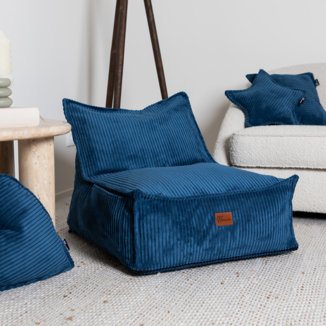 Kids beanbag corduroy  blue – handmade, comfortable and safe