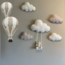 Little Joya Wanddecoratie wolkenset met beertje op schommel | 5-delig