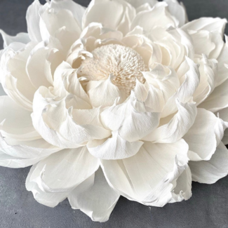 Wanddecoratie handgemaakte muurbloem | Wit