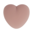 Heart-shaped feeding lamp in dusty pink – soft white and red light, touch control and rechargeable battery for nighttime feedings