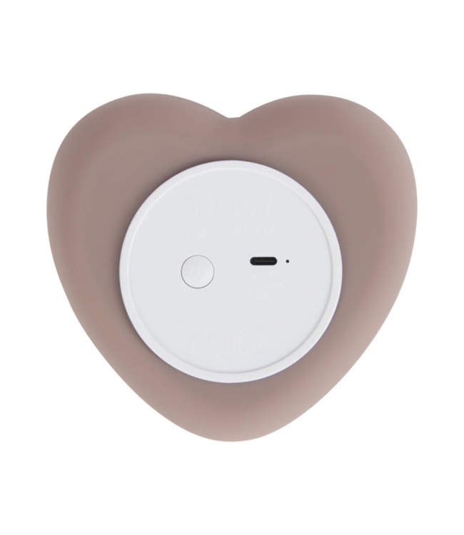 Hartvormig voedingslampje in dusty pink – zacht wit en rood licht, touchbediening en oplaadbare batterij voor nachtelijke voedingen