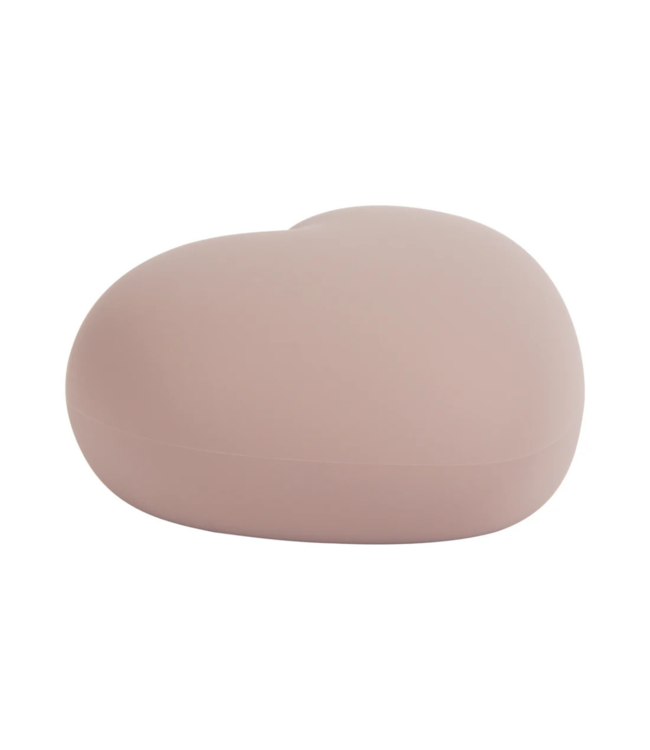 Hartvormig voedingslampje in dusty pink – zacht wit en rood licht, touchbediening en oplaadbare batterij voor nachtelijke voedingen