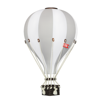 Super Balloon Decoratieve luchtballon maat L | Wit/ Licht grijs