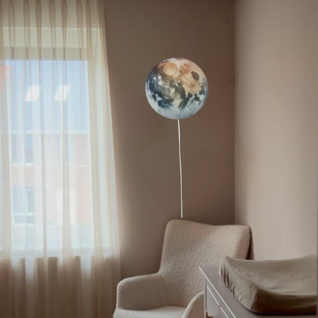 Sfeervolle wandlamp in de vorm van de Aarde