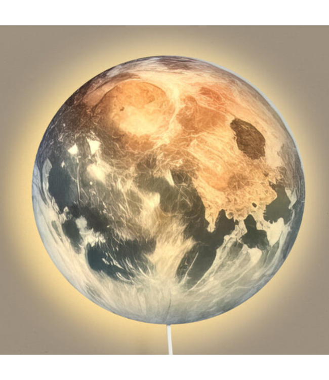 Sfeervolle wandlamp in de vorm van de Aarde
