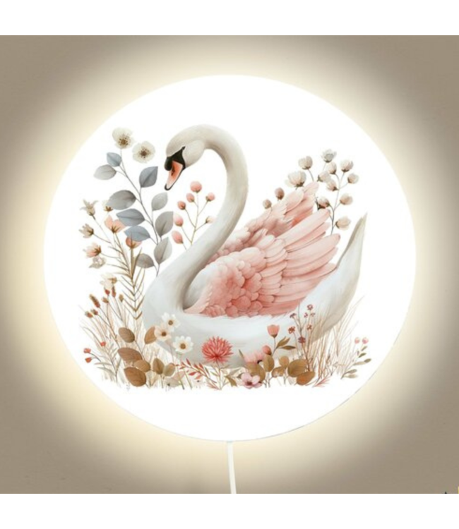 Betoverende Zwaan Wandlamp