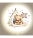 Wandlamp rond – schattig beertje in tipi voor sfeervolle kinderkamer