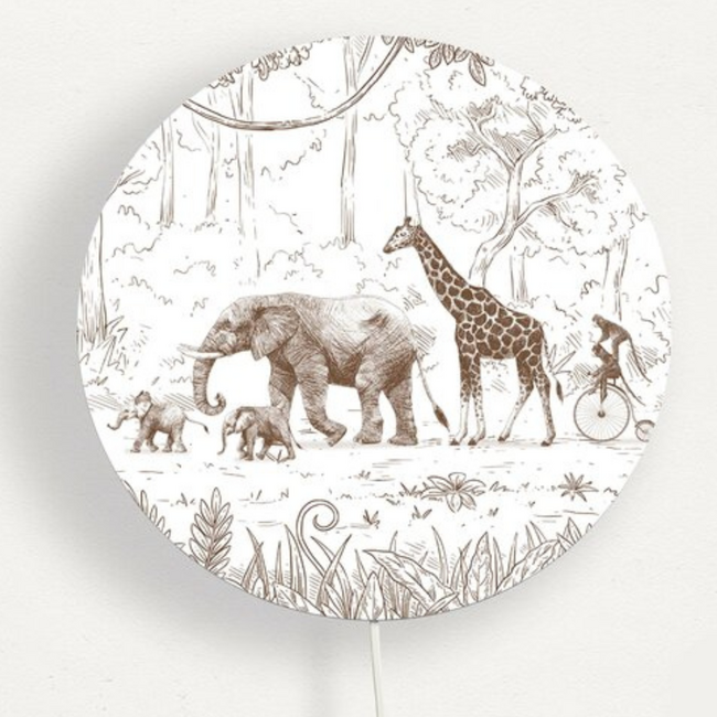 Wall lamp – cheerful Animal Parade for a cozy kids’ room