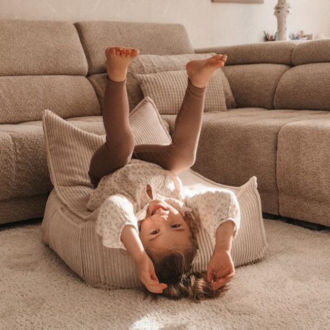 Zitzak in corduroy stof | Beige | Comfortabel en stijlvol