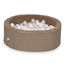 Ball pit with corduroy balls in toffee – safe and soft play area for kids