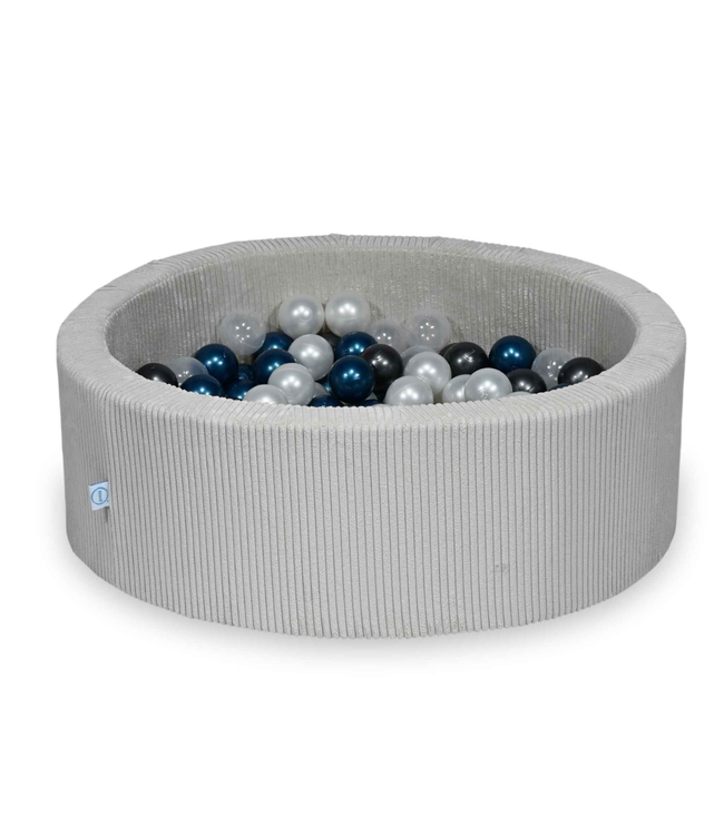 Ballenbak van zachte corduroy in stijlvolle grijstint