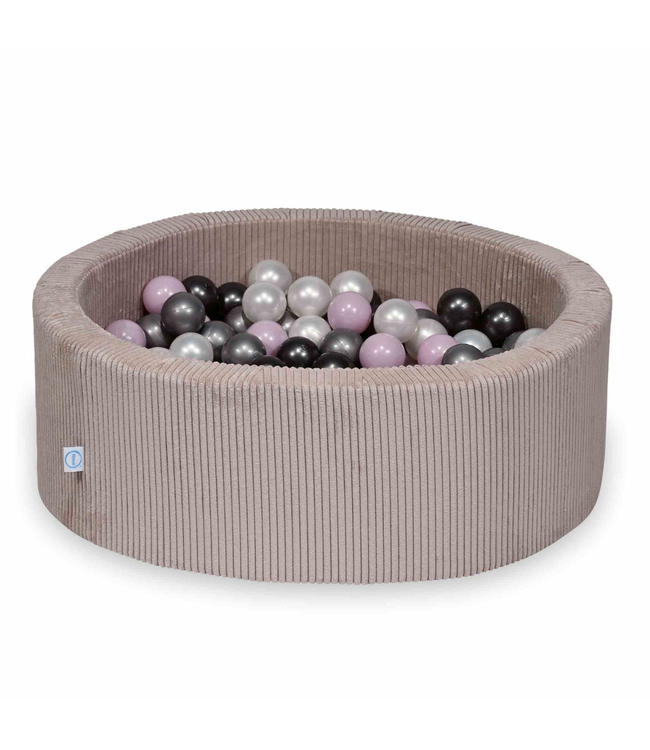 Ballenbak van zachte corduroy in warme roze tint