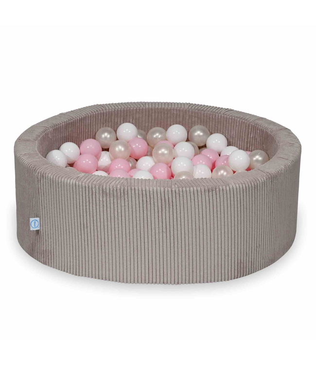 Ballenbak van zachte corduroy in warme roze tint