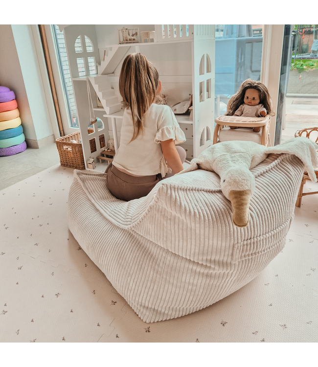 Zitzak in corduroy stof | Beige | Comfortabel en stijlvol