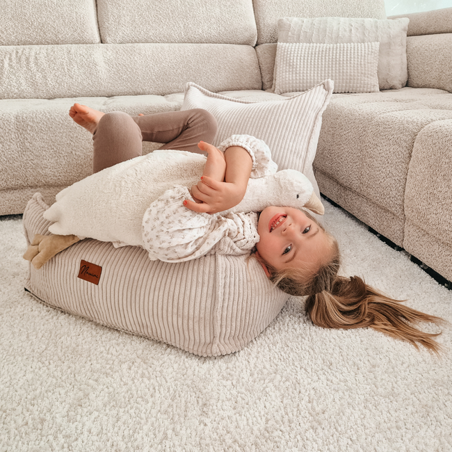 Zitzak in corduroy stof | Beige | Comfortabel en stijlvol