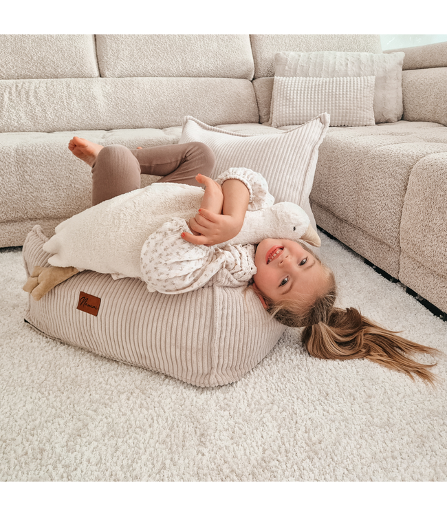 Zitzak in corduroy stof | Beige | Comfortabel en stijlvol