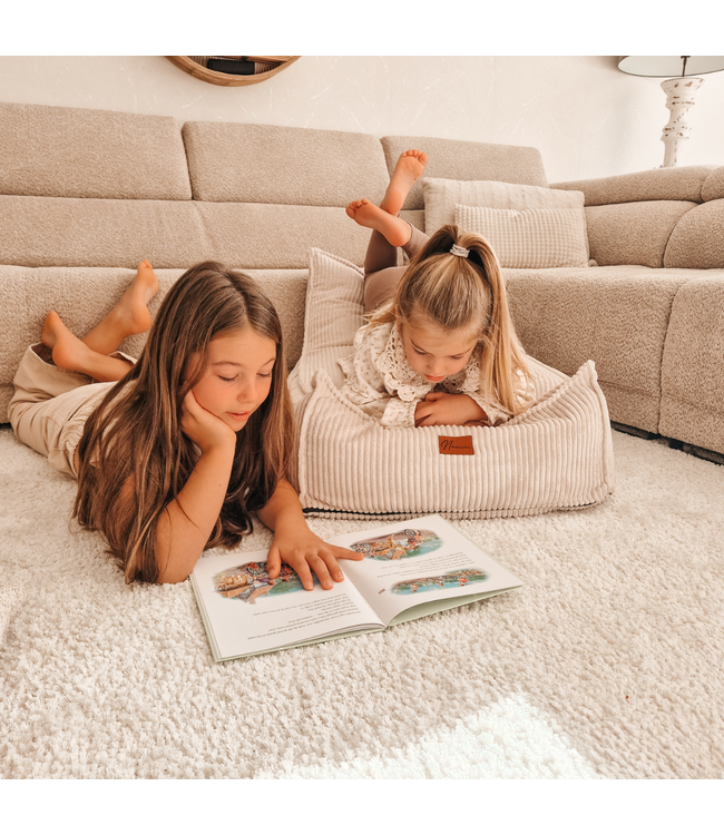 Zitzak in corduroy stof | Beige | Comfortabel en stijlvol