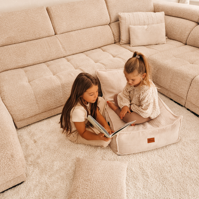 Sitzsack aus Cordstoff | Beige | Bequem und stilvoll