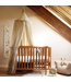 Klamboe Vintage in warme nougatkleur, stijlvol voor de kinderkamer