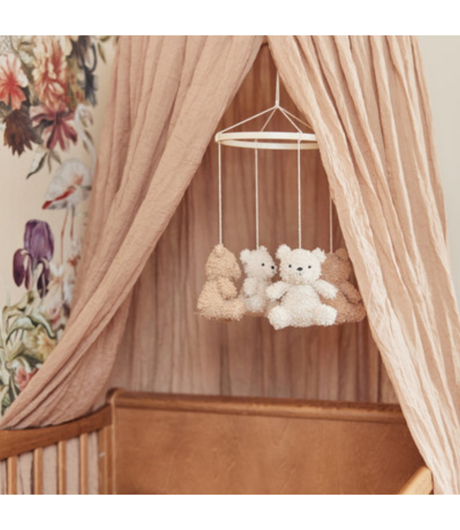 Vintage klamboe van luchtig katoen in de kleur Biscuit