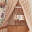 Vintage canopy made of airy cotton in the colour Biscuit