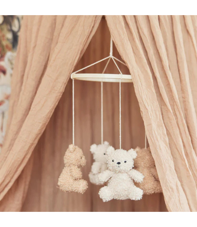 Vintage klamboe van luchtig katoen in de kleur Biscuit