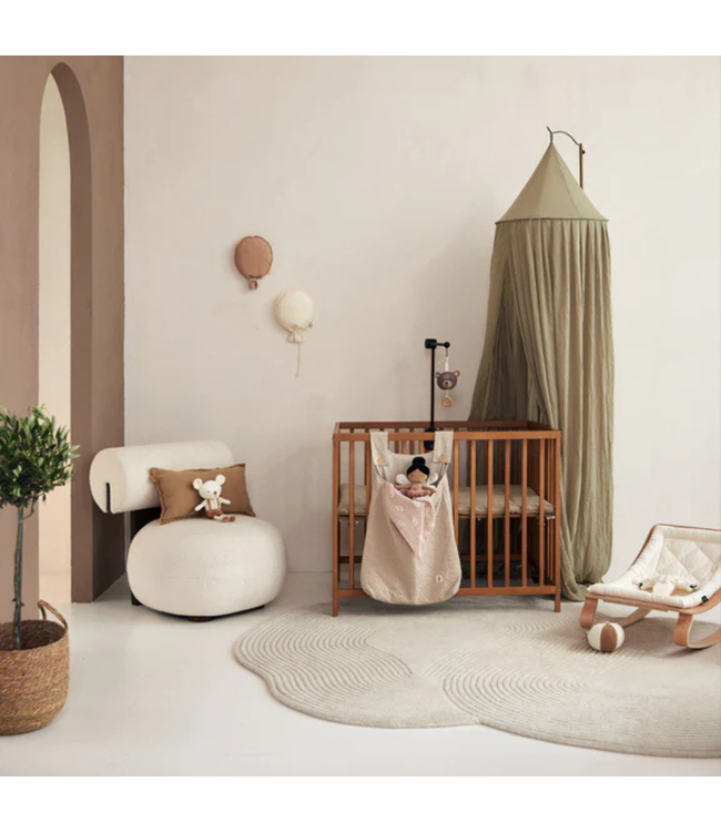 Vintage klamboe van luchtig katoen in de kleur Olive green