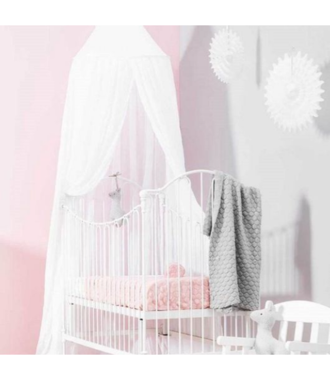 Vintage klamboe van luchtig katoen in de kleur Wit