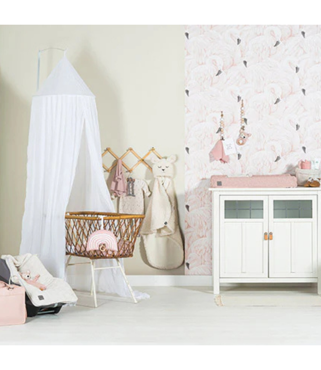 Vintage klamboe van luchtig katoen in de kleur Wit