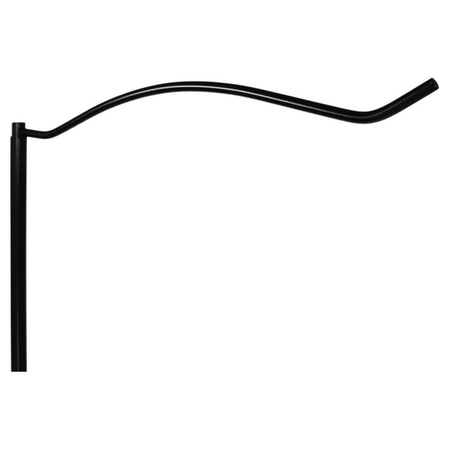 Canopy pole with sturdy base in modern black finish