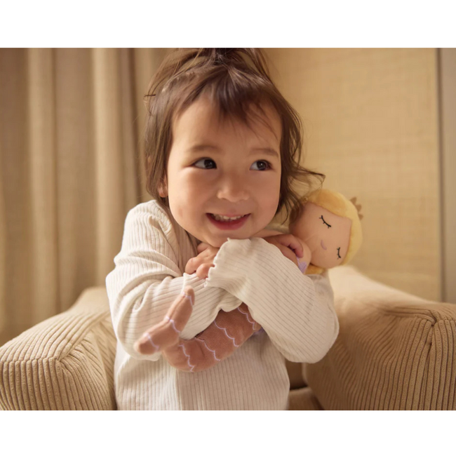 Fauteuil enfant en velours côtelé doux, coloris Naturel élégant