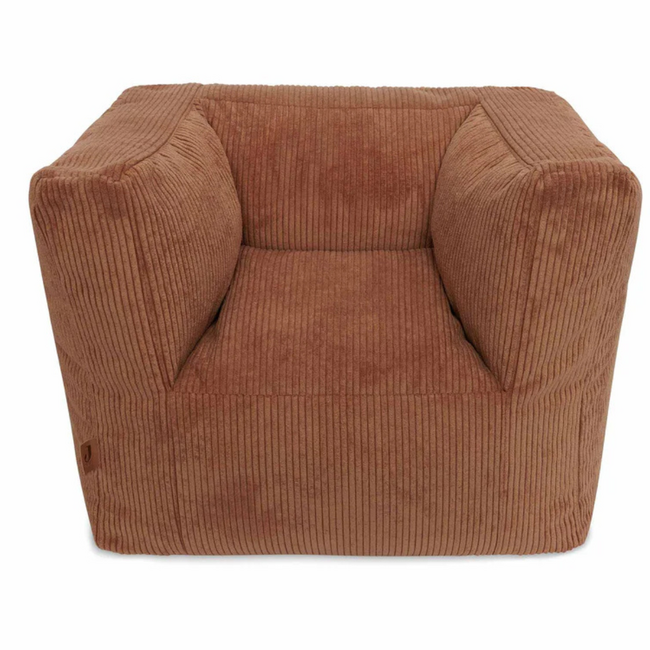 Kinderfauteuil van zacht corduroy in warme Caramel kleur
