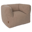 Kids armchair in soft teddy fabric, warm sand color