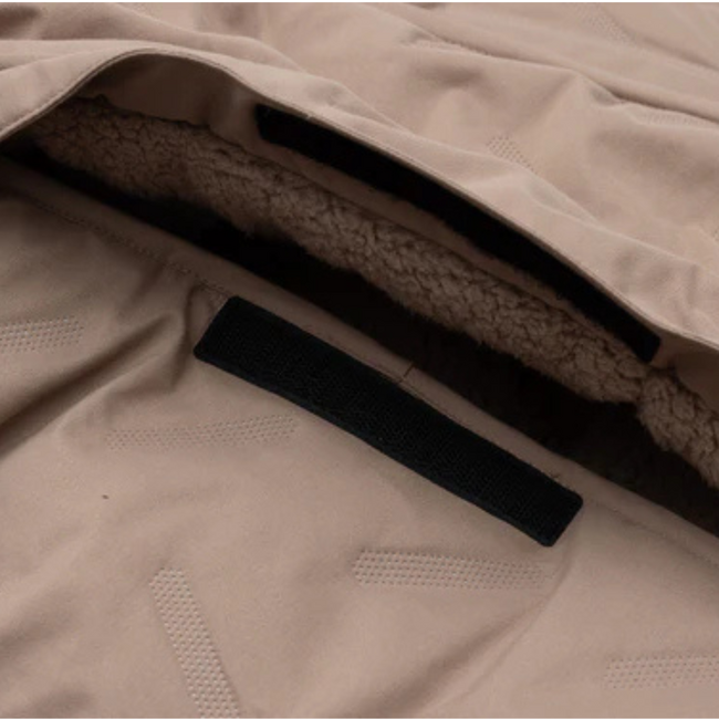 Soft and stylish footmuff for stroller or pushchair – Embossed Milky Coffee