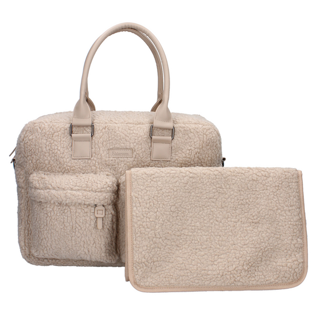 Care Wickeltasche Hello Little One in Beige – geräumige Teddy-Tasche für unterwegs