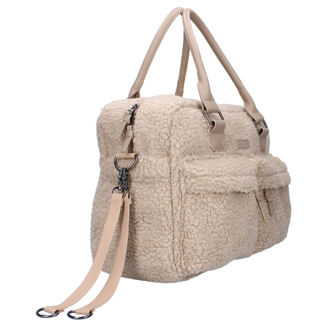 Sac à Langer Care Hello Little One en Beige – sac en teddy spacieux pour tous vos déplacements